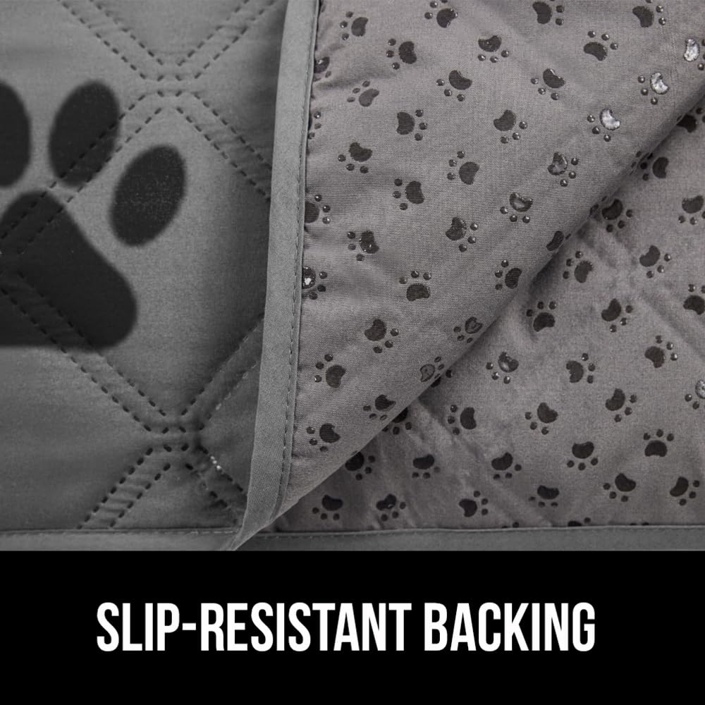 GORILLA GRIP tear-resistant top layer provides a soft, durable surface for pets.