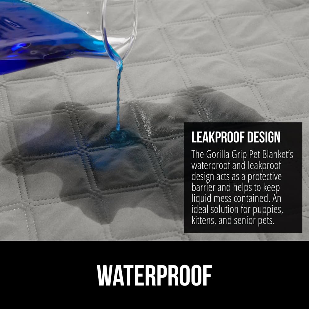GORILLA GRIP top quilted layer feels soft and tear-resistant for pets.