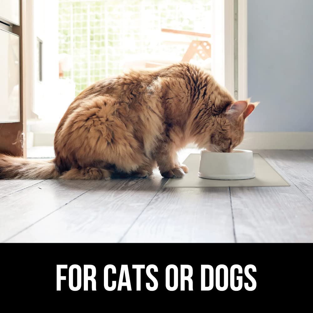 GORILLA GRIP versatile mat for bowls, fountains, feeders, and under litter boxes.