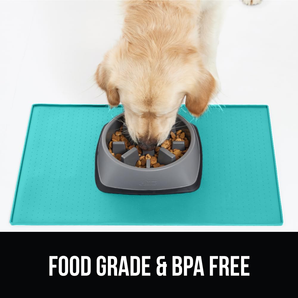 Gorilla Grip under-litter-box mat helps minimize tracking and mess.