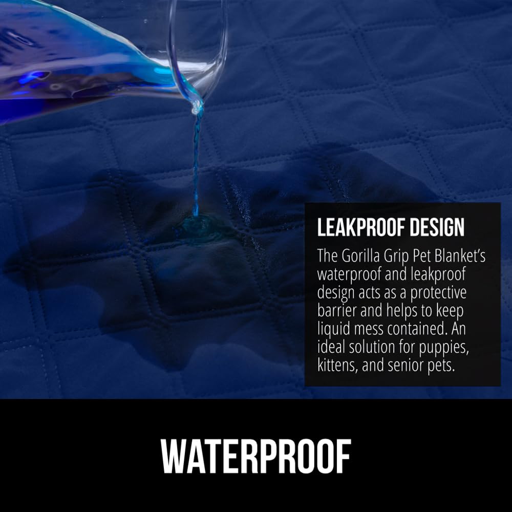 Gorilla Grip waterproof bed cover showing waterproof layer to contain liquids.