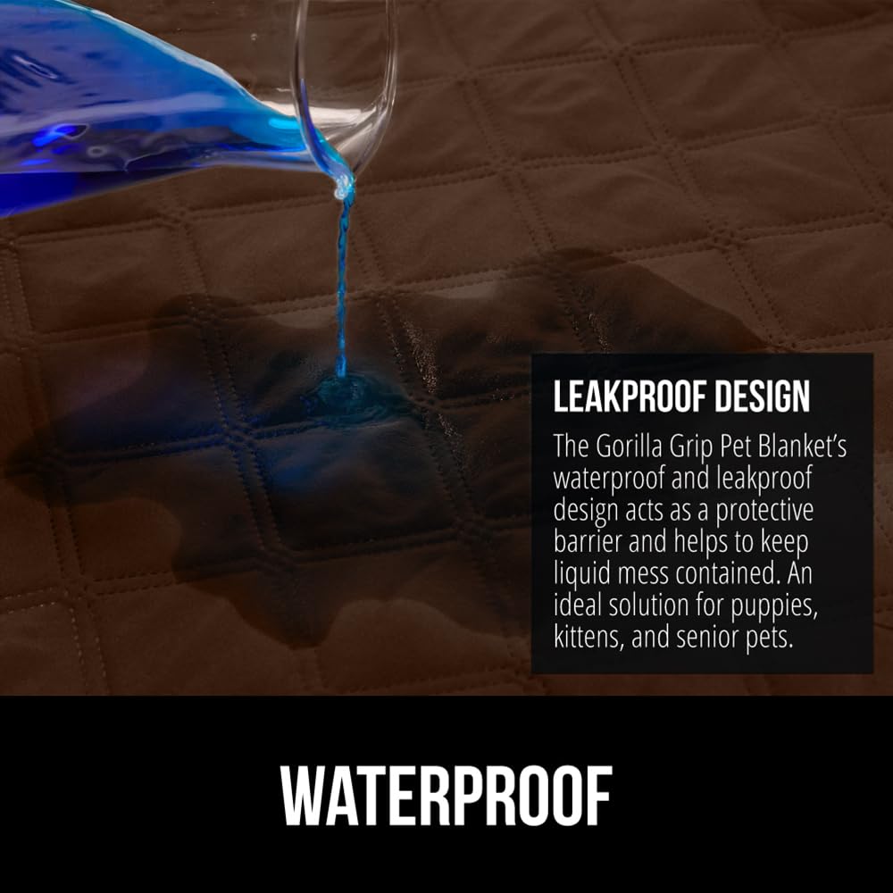 GORILLA GRIP waterproof layer closeup highlights TPU barrier for mess control.