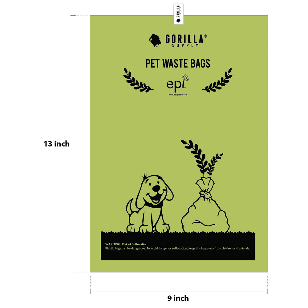 GORILLA SUPPLY 9x13-inch bags provide ample space for breeds of all sizes.