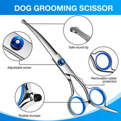 GORITZ ergonomic dog scissors with rubber ring to reduce wrist strain