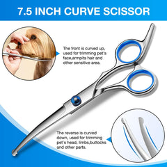 GORITZ multi-functional pet grooming scissors for thick coats and efficiency