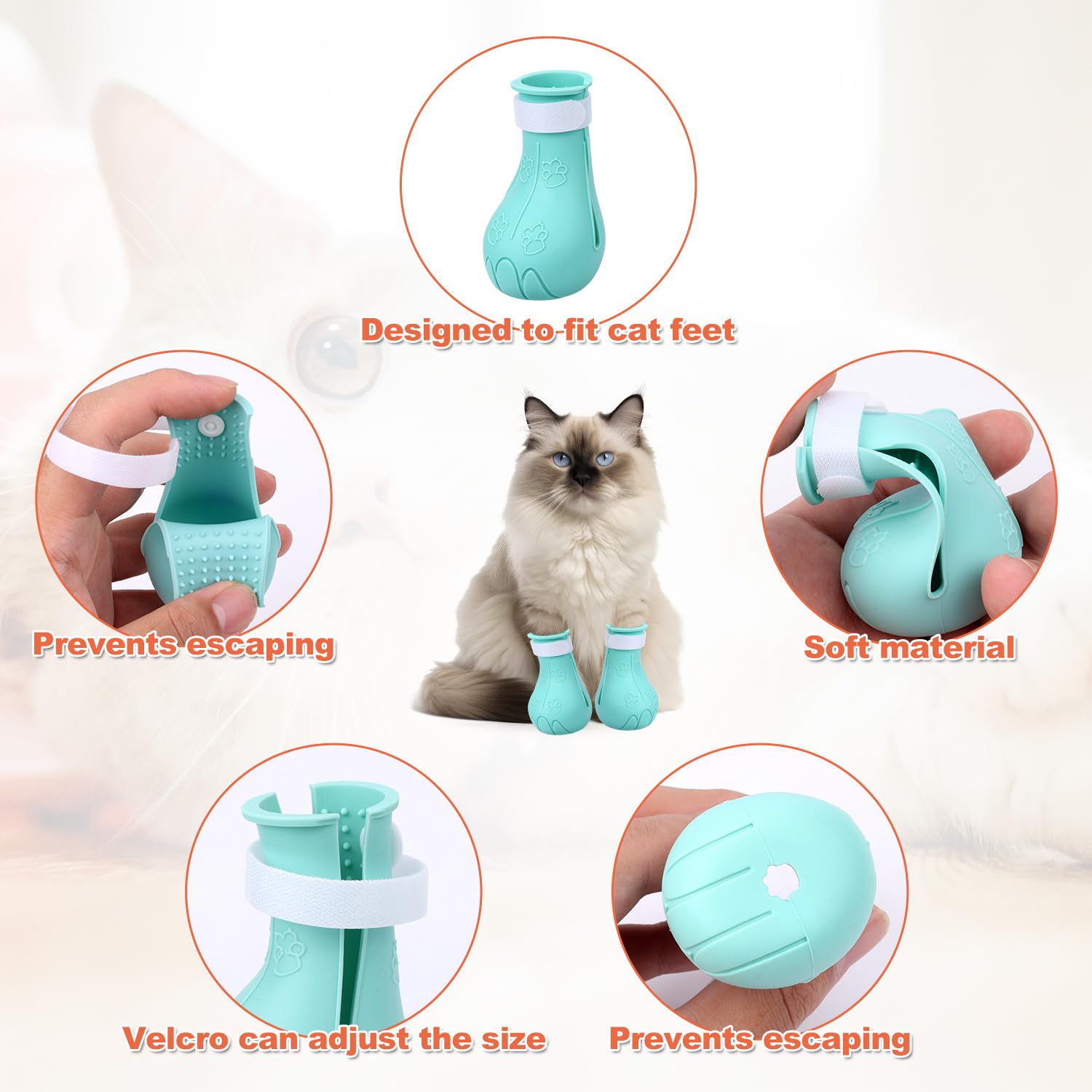 Gosknor arc-design silicone protection enhances paw comfort.