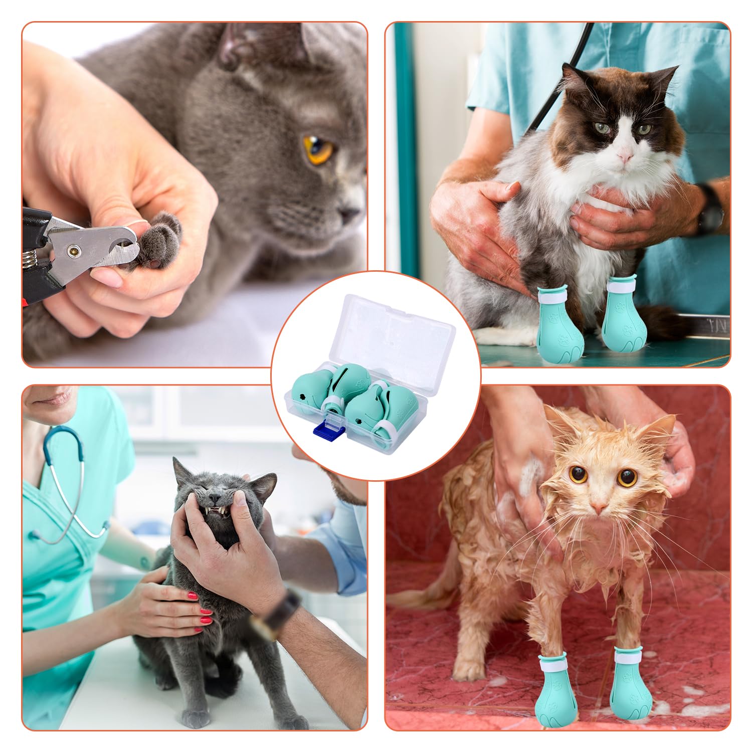 Gosknor cat feet covers soft silicone material for comfortable wear.
