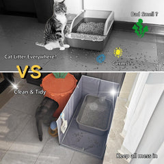 GosomePurrz litter enclosure high-side design contains mess effectively
