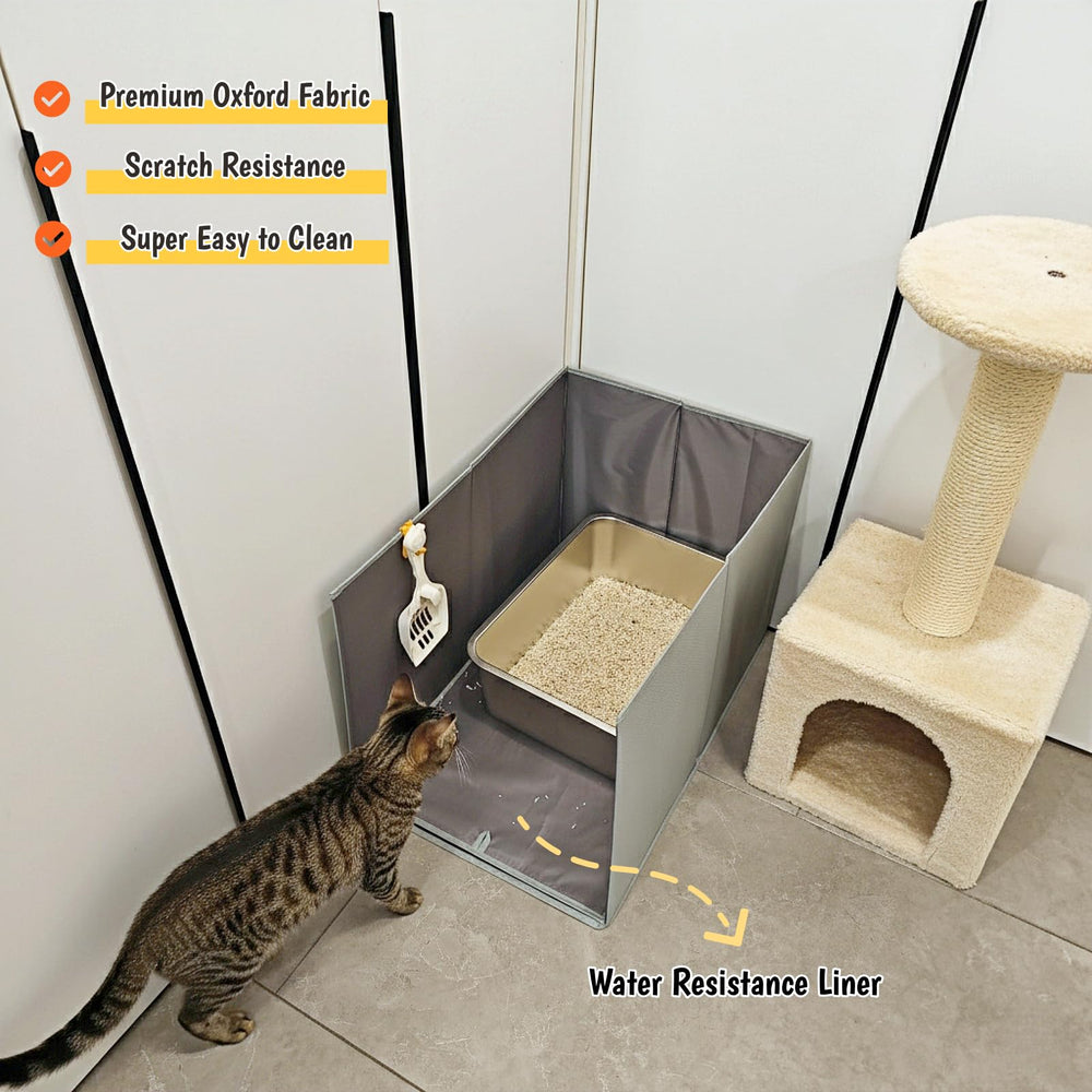 GosomePurrz litter enclosure waterproof fabric aids quick cleaning