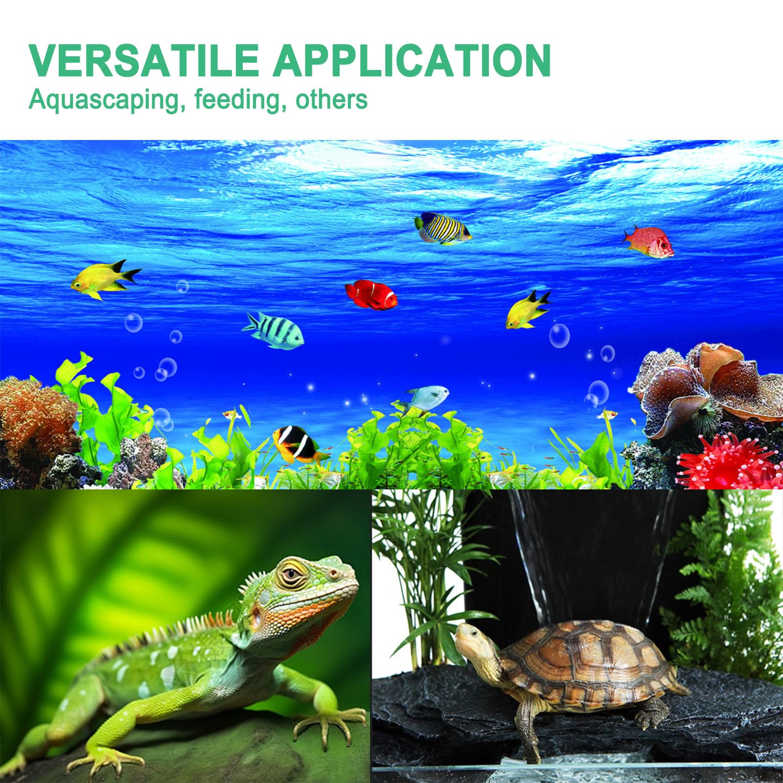 Gostur aquascaping tools for plant arrangement and substrate positioning.