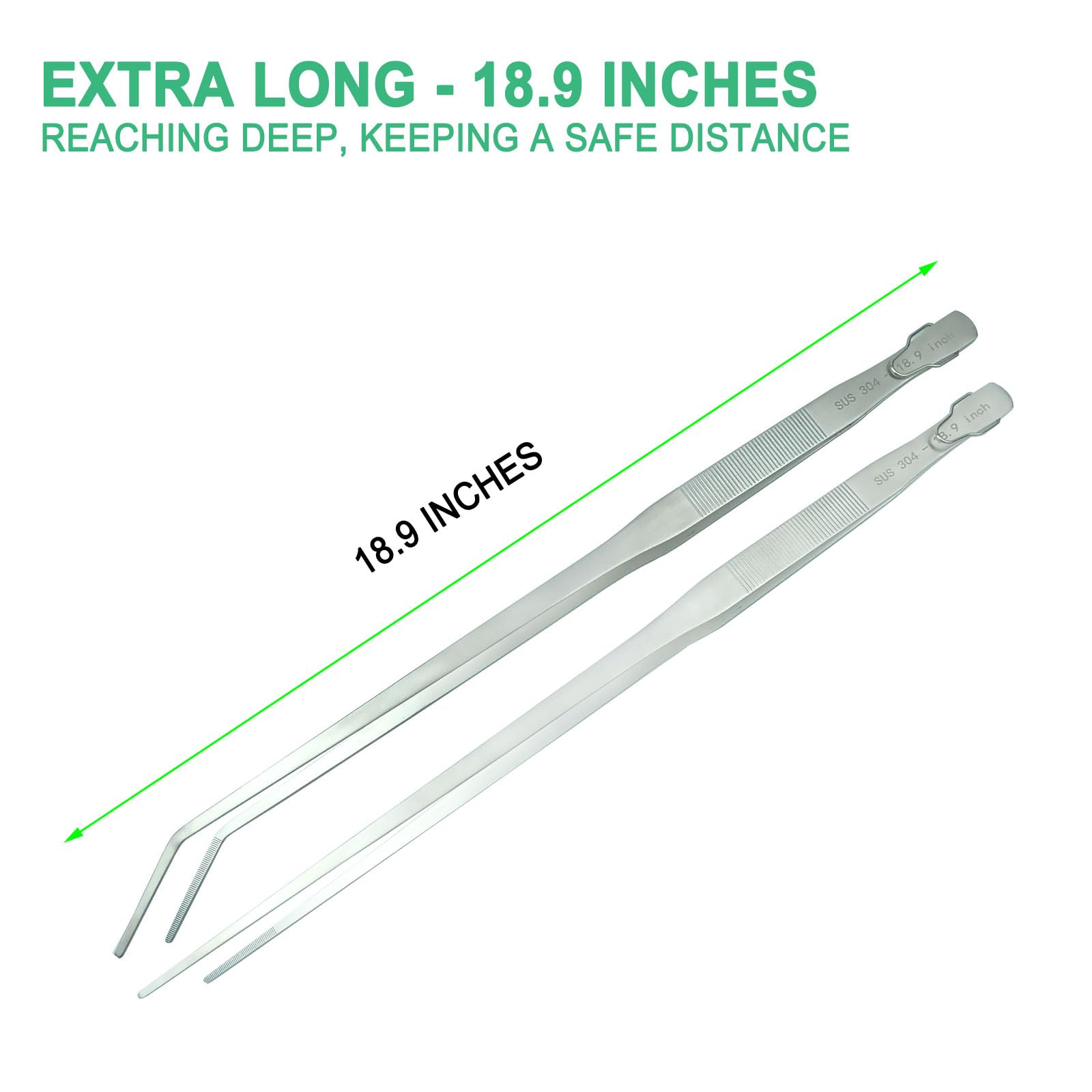 Gostur feeding tongs with hanger for organized, quick access.