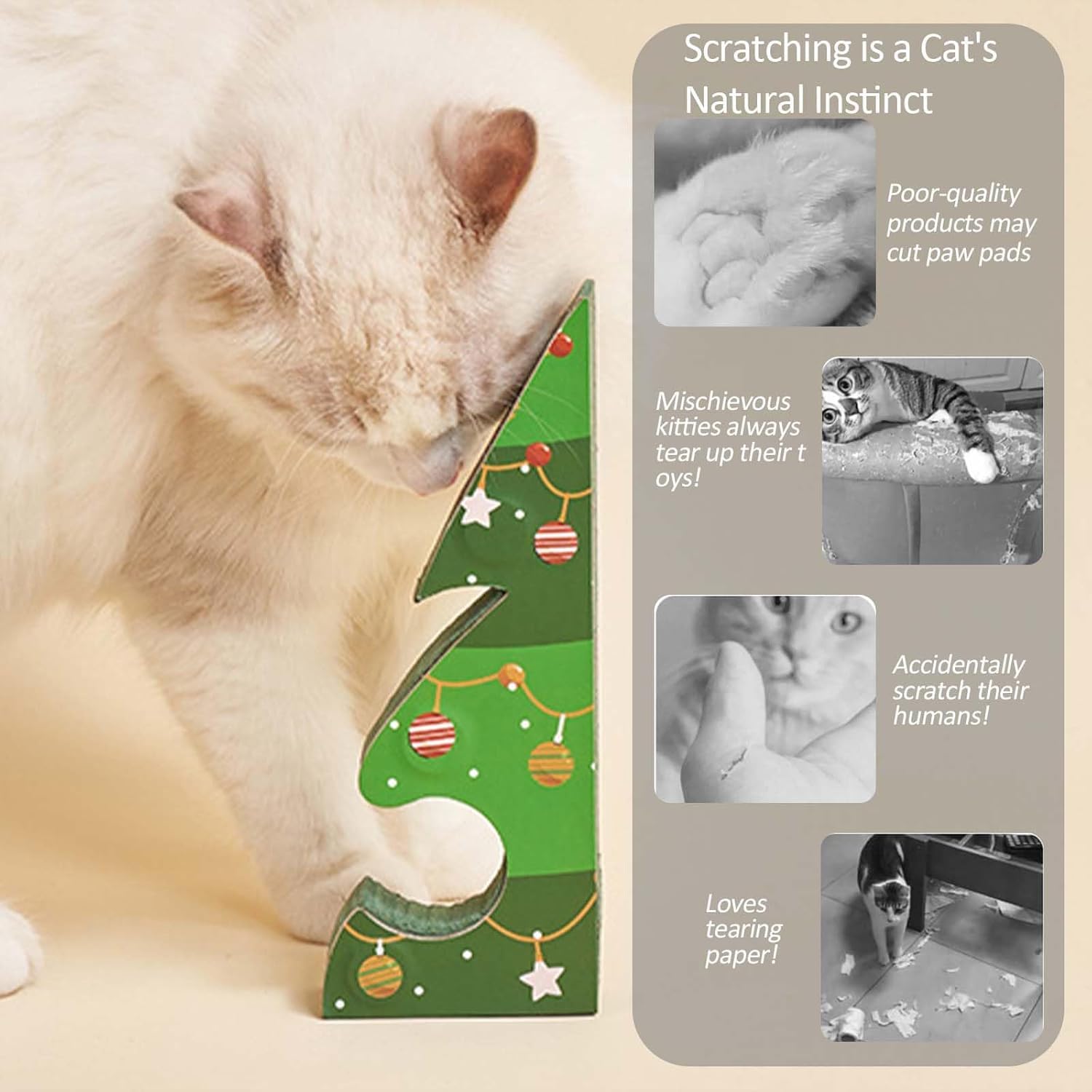 Gouenl Sleek Modern Cat Scratcher in Living Room blends decor with pet furniture needs.