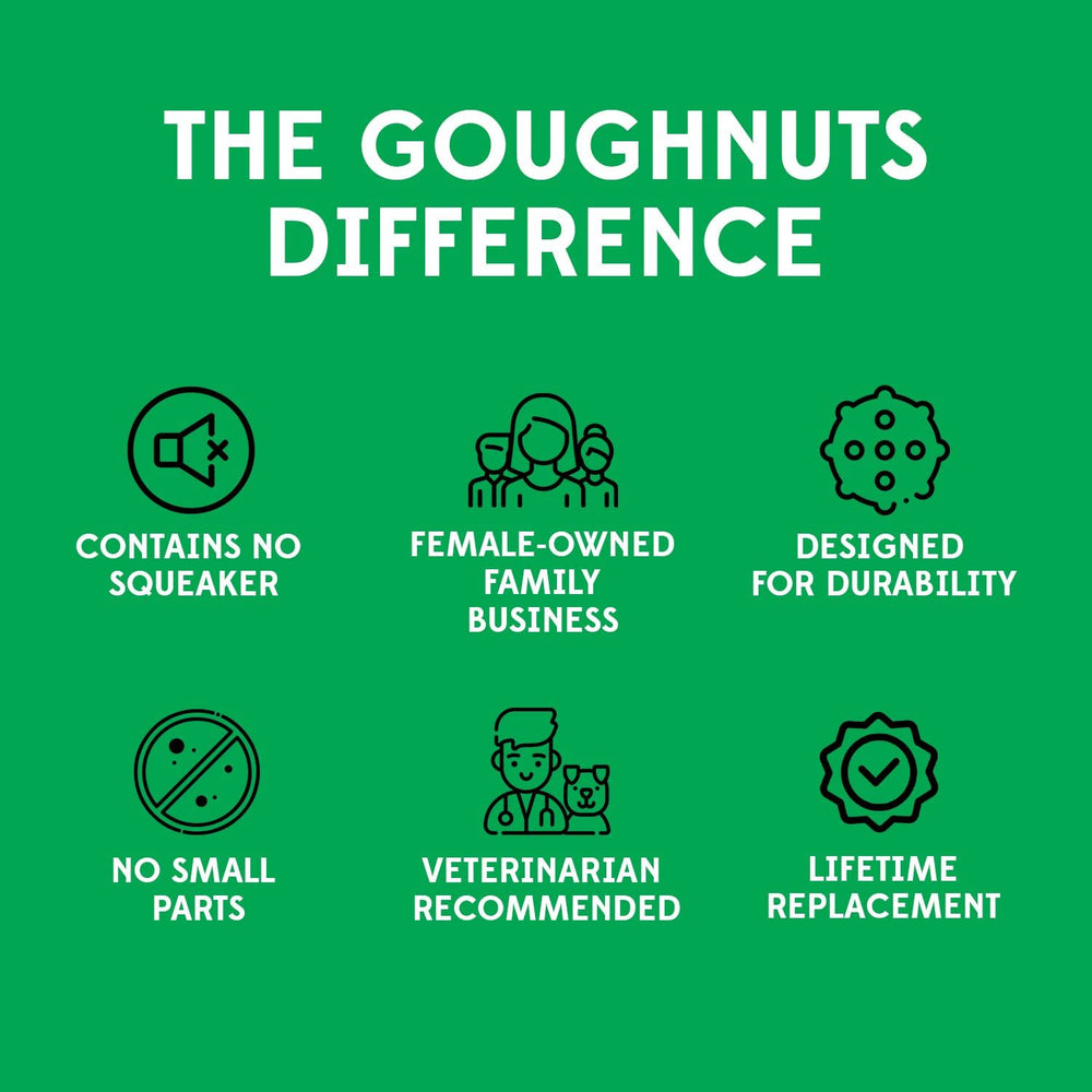 Goughnuts durable rubber closeup orange shows resilient material ready for heavy chewing