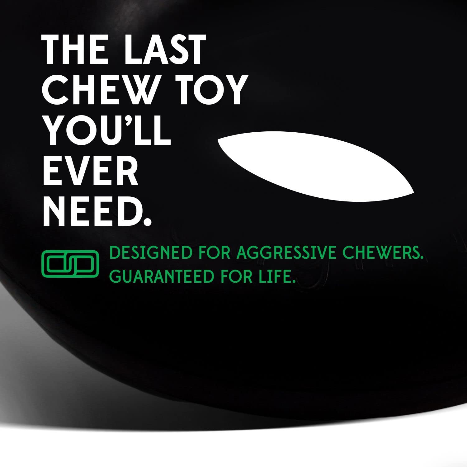Goughnuts green ring toy highlights durable, safe-on-teeth rubber for extended play sessions