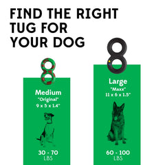 Goughnuts medium tug toy 1-4 inch green showcases safer supervised play
