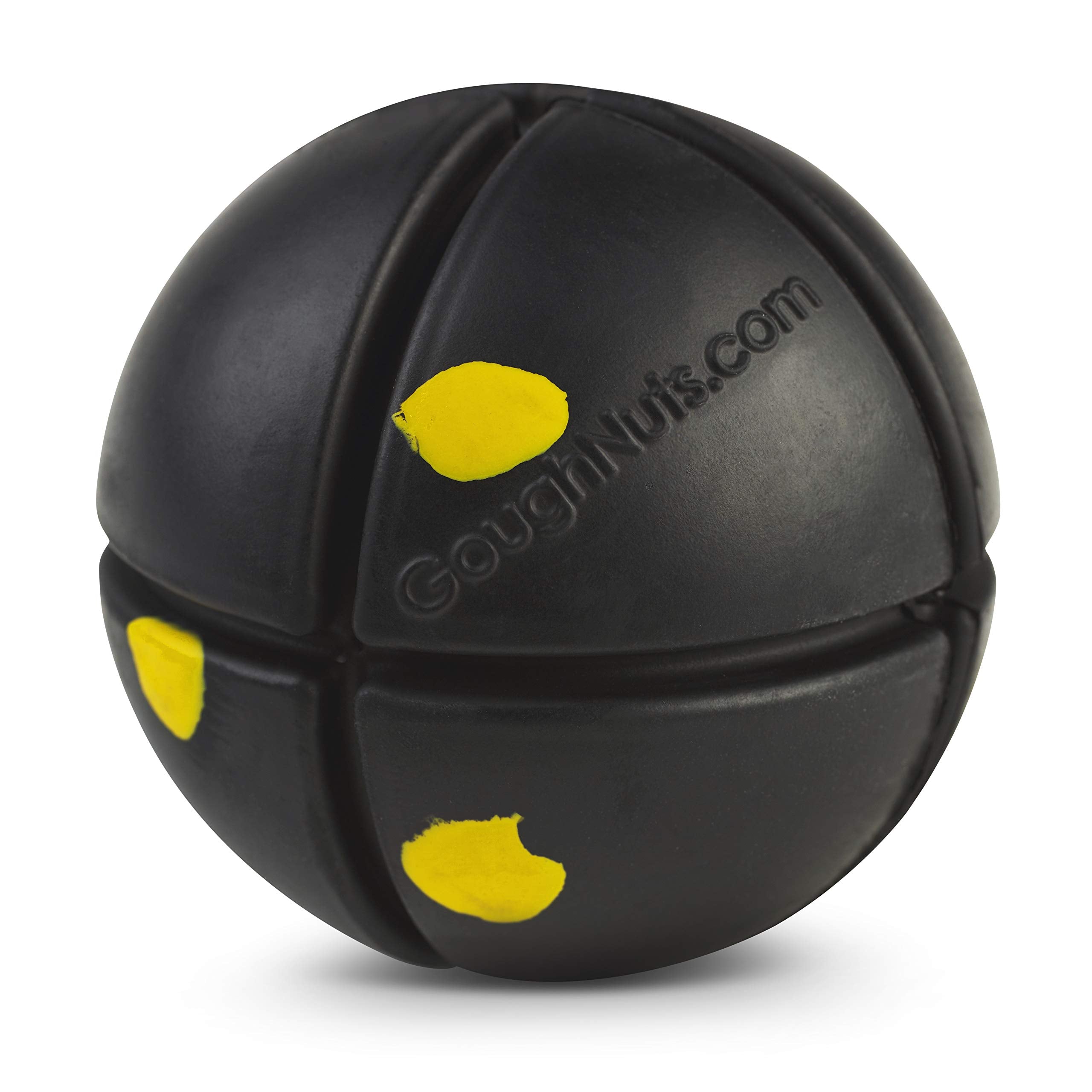 Goughnuts Pro 50 Ball durable natural rubber for long-lasting chews.