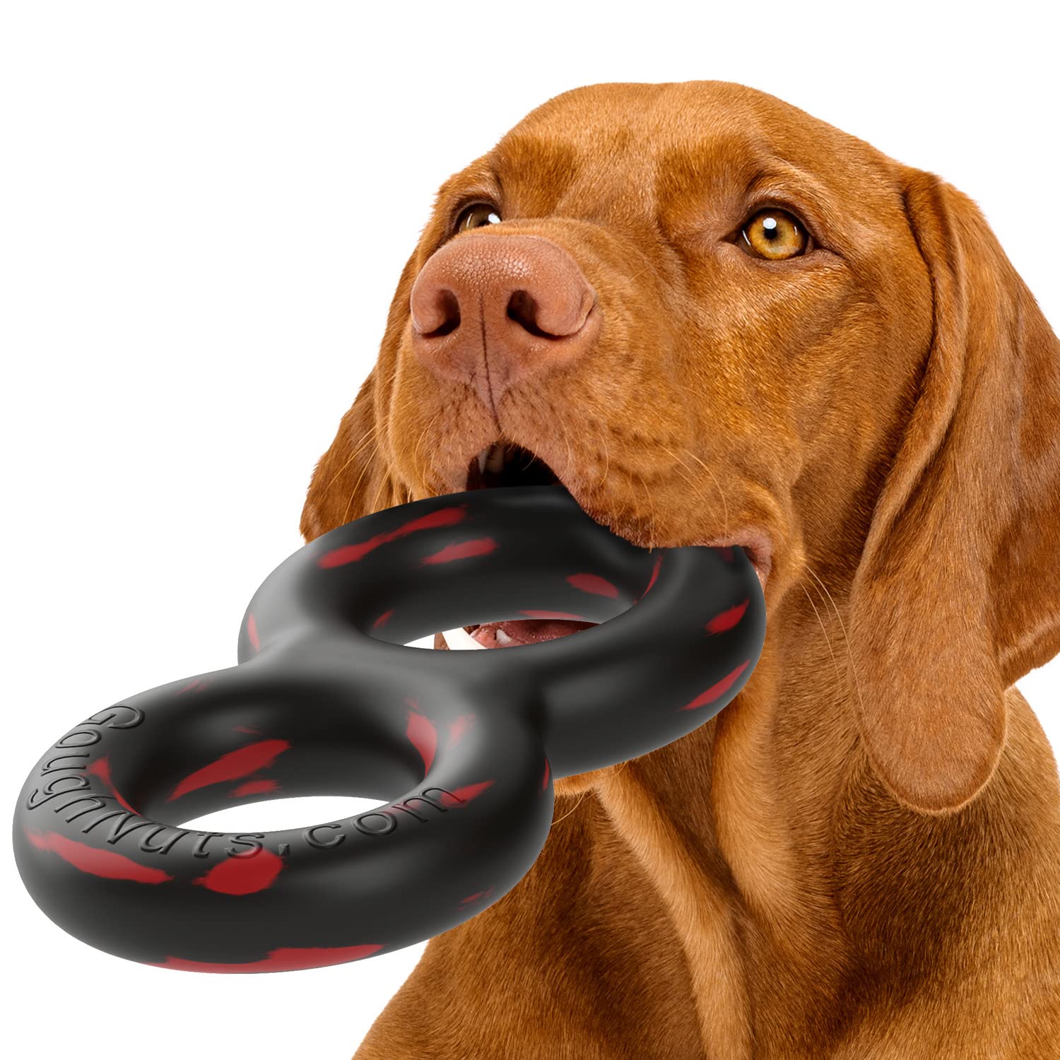 Goughnuts pull toy for medium breeds showing durable construction for long-lasting tug play.