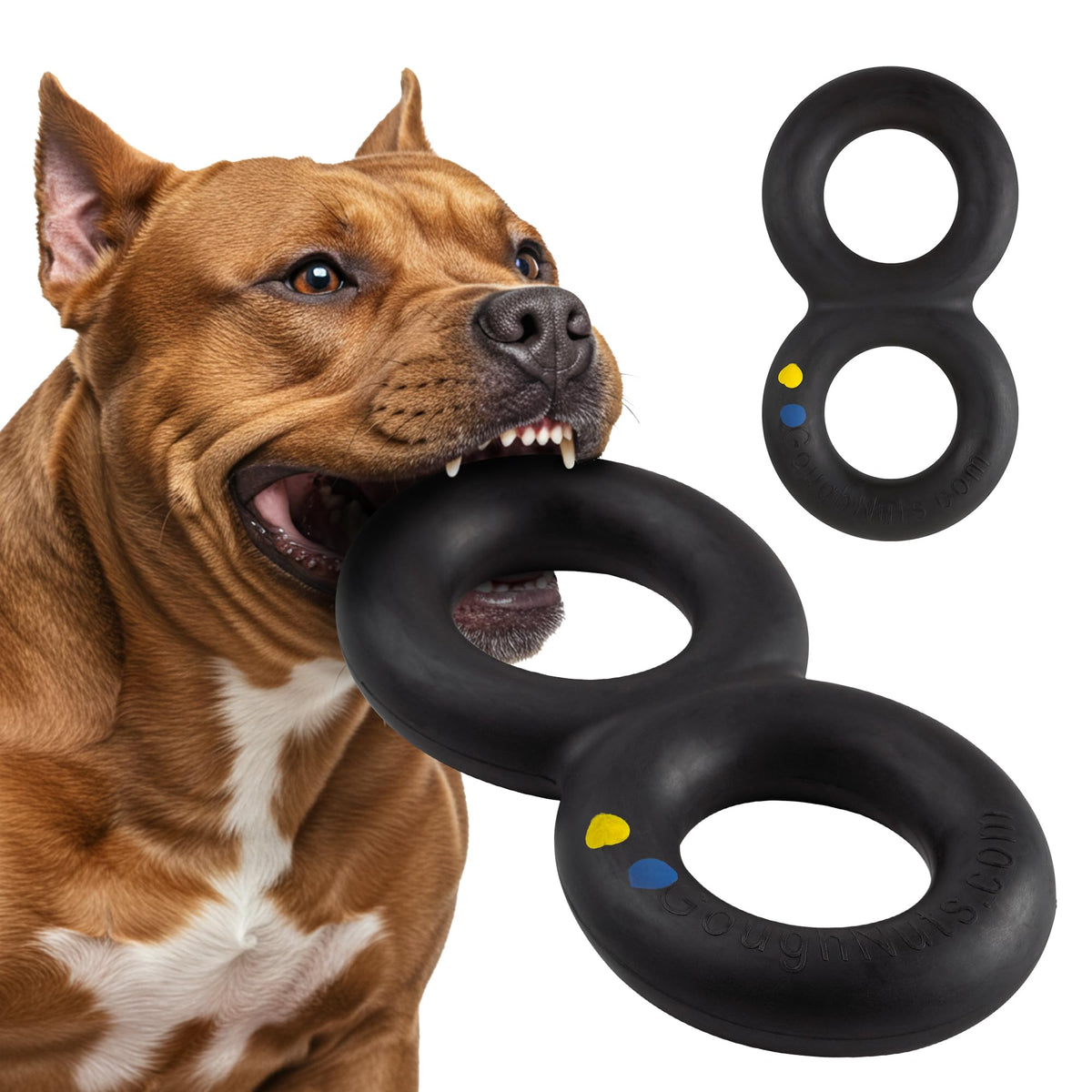 Goughnuts tug toy for large breeds with aggressive chewers