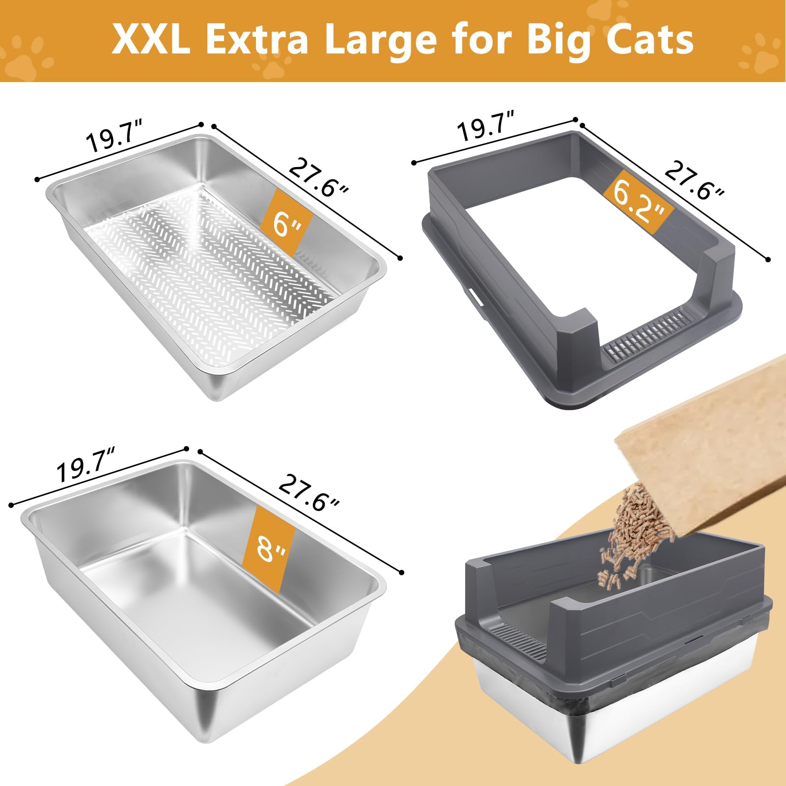 GoyJoy tight-overlapping edge design prevents leaks and keeps odors contained.