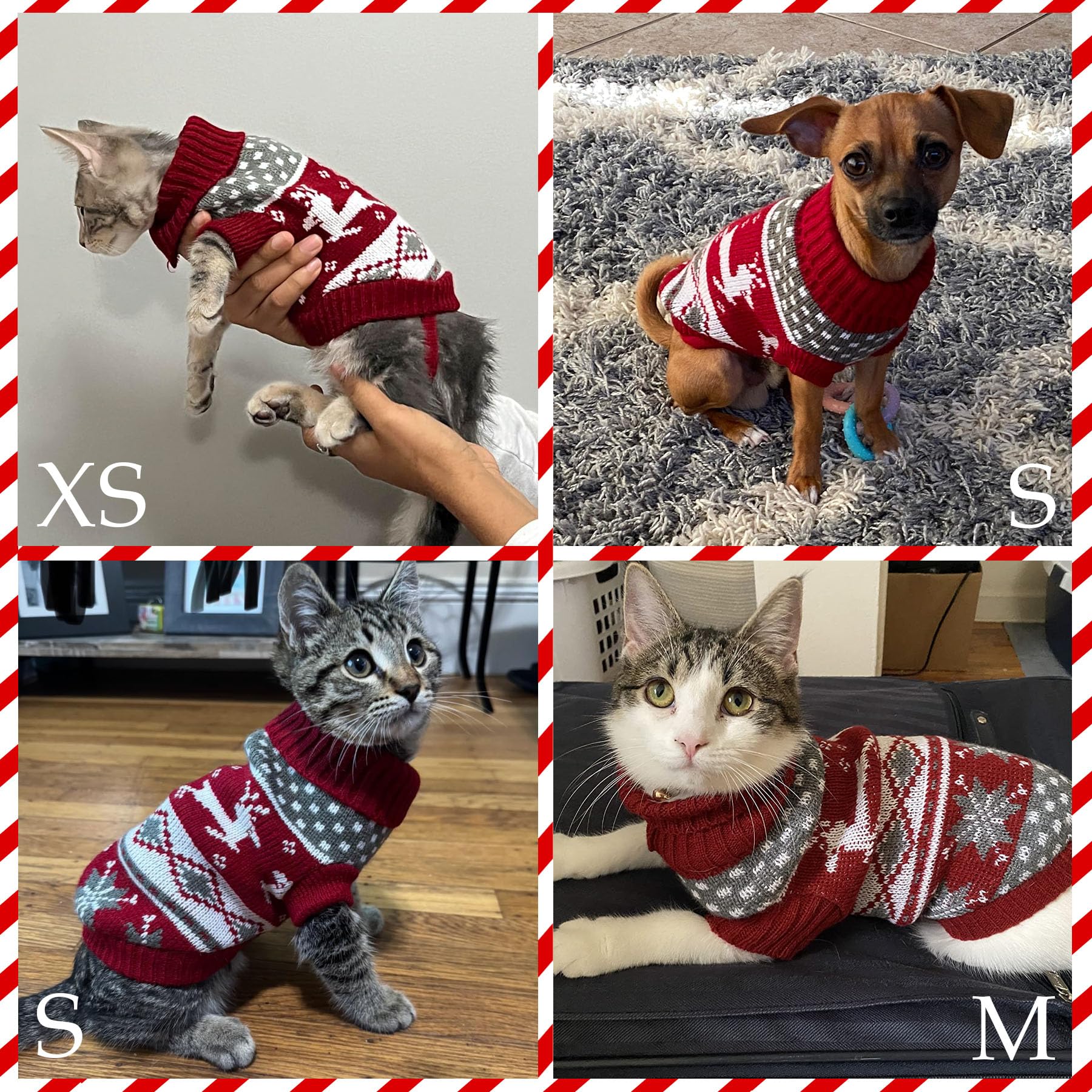 GOYOSWA model wearing sweater during holiday photoshoot