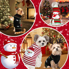 GOYOSWA Reindeer-pattern dog sweater keeps dogs cozy during winter strolls and gatherings