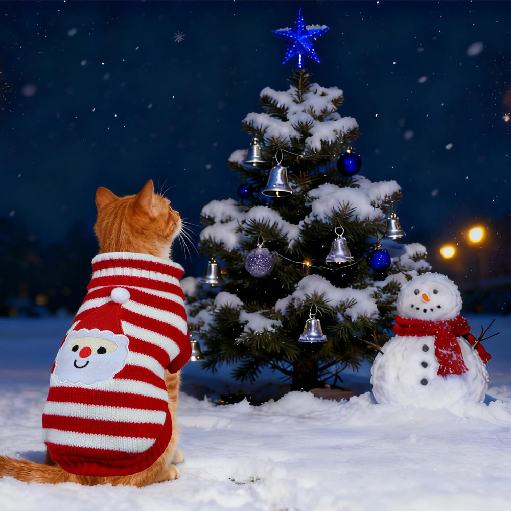 Goyoswa winter knit sweater with soft fabric keeps pets warm.