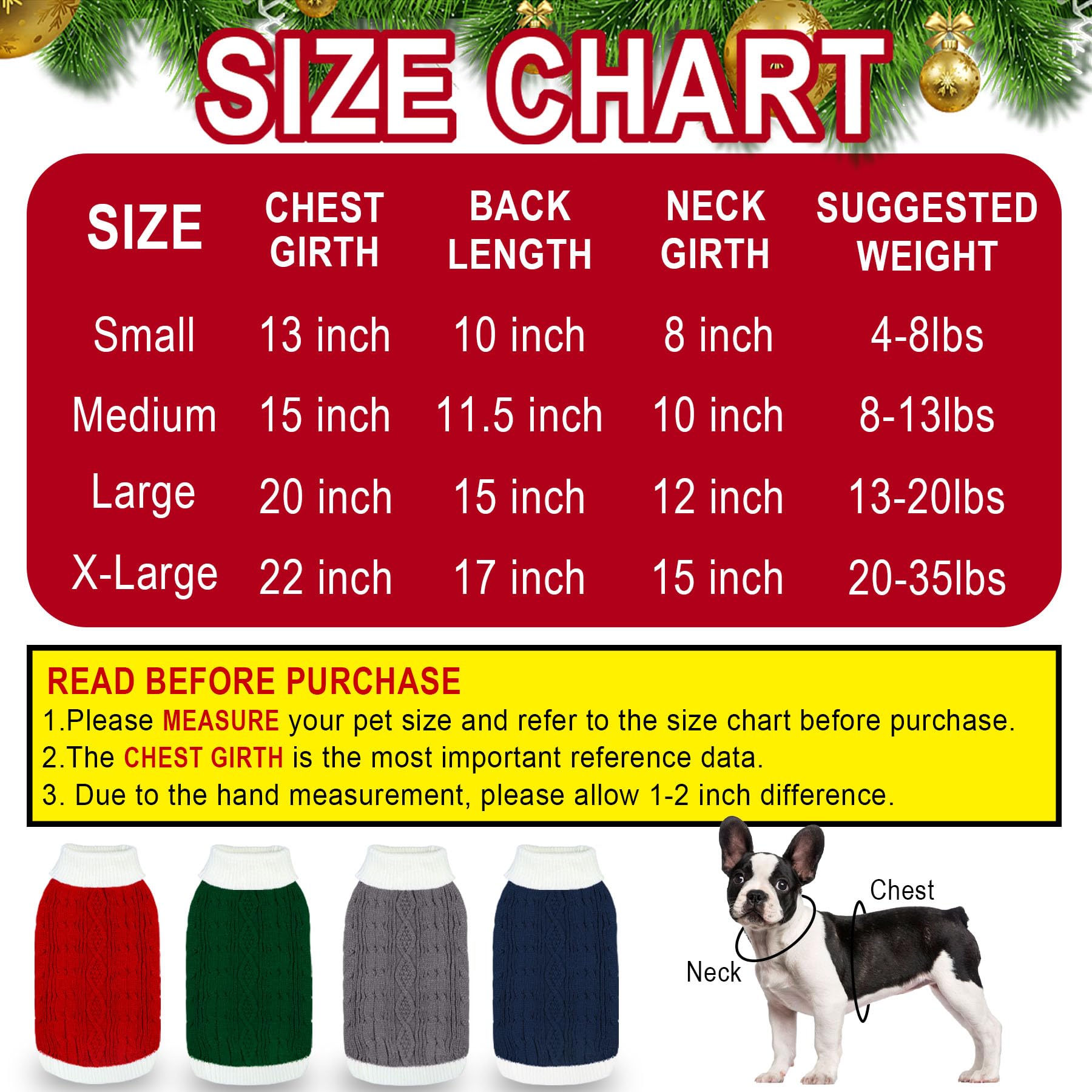 Goyoswa premium acrylic dog sweater in green, gentle against skin and comfy.