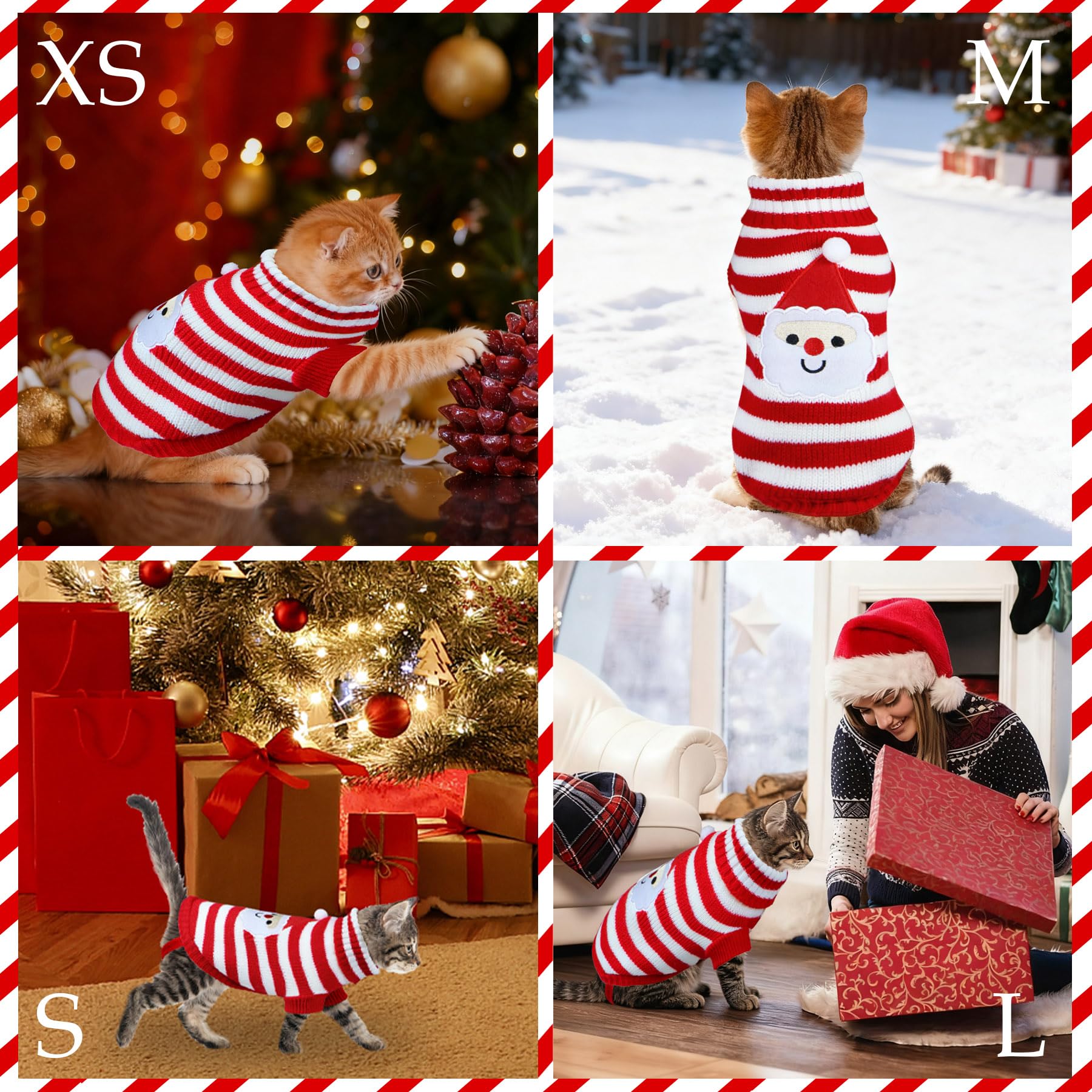 GOYOSWA Santa cat sweater packaging ready for gift-giving and cozy warmth