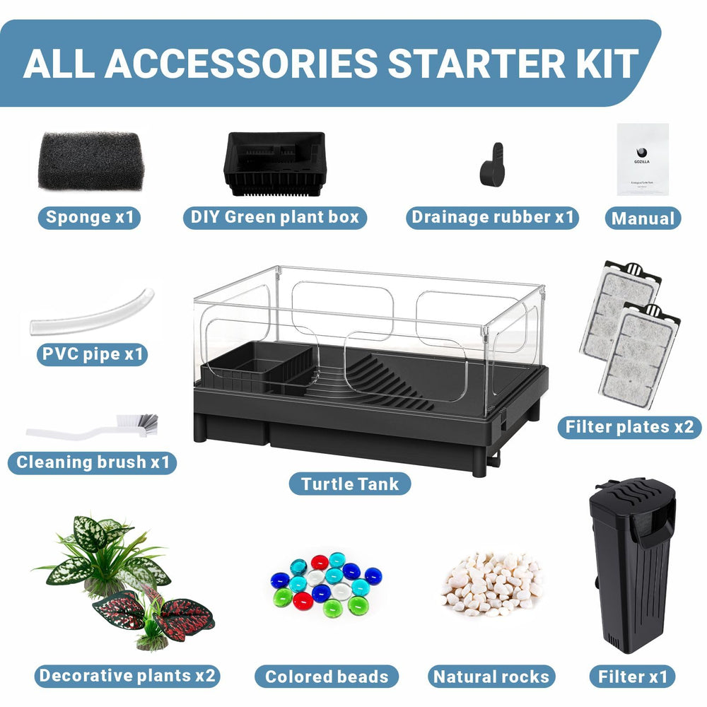 GOZILLA turtle tank kit bottom drainage enables easy maintenance