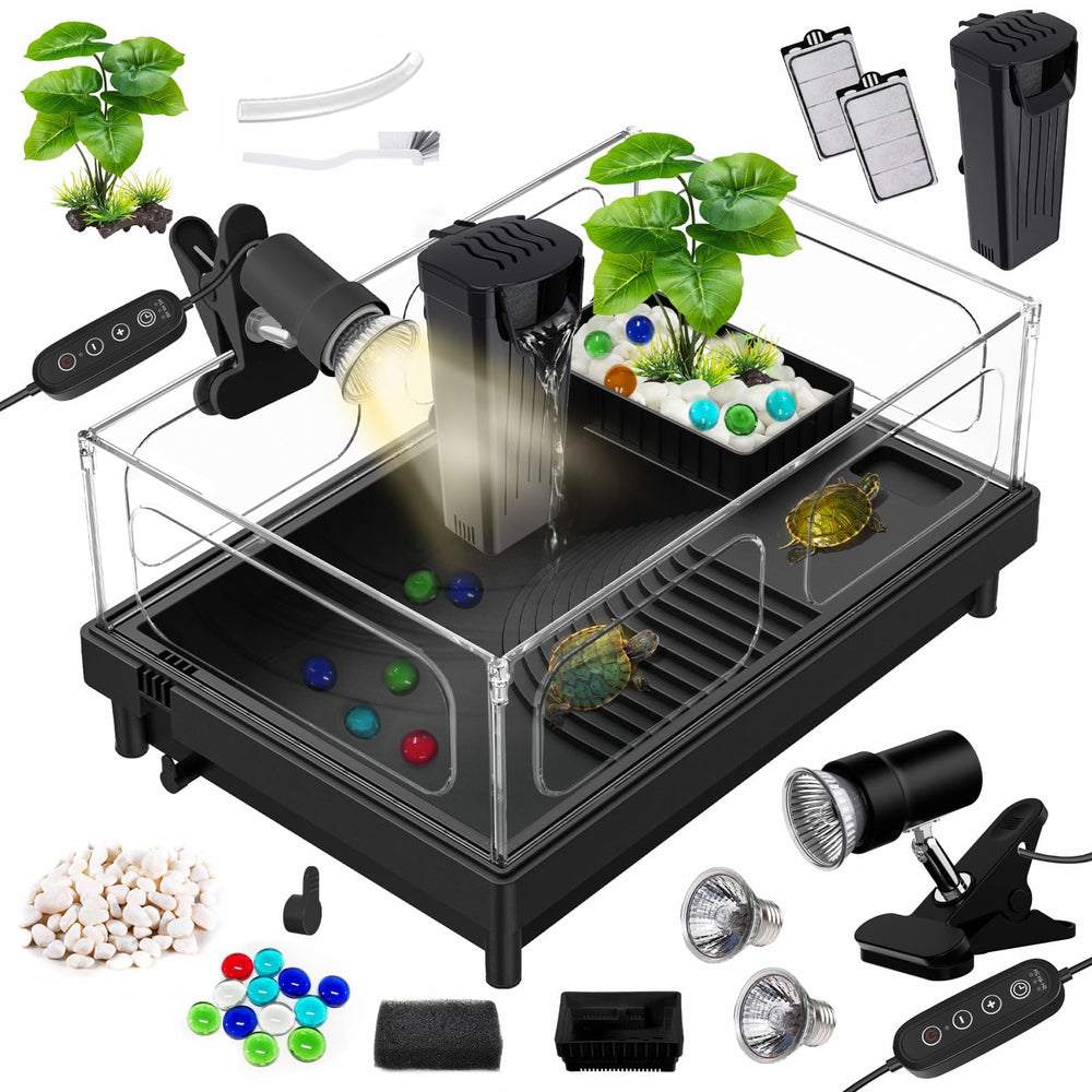 GOZILLA turtle tank kit full collection shows complete starter for beginners