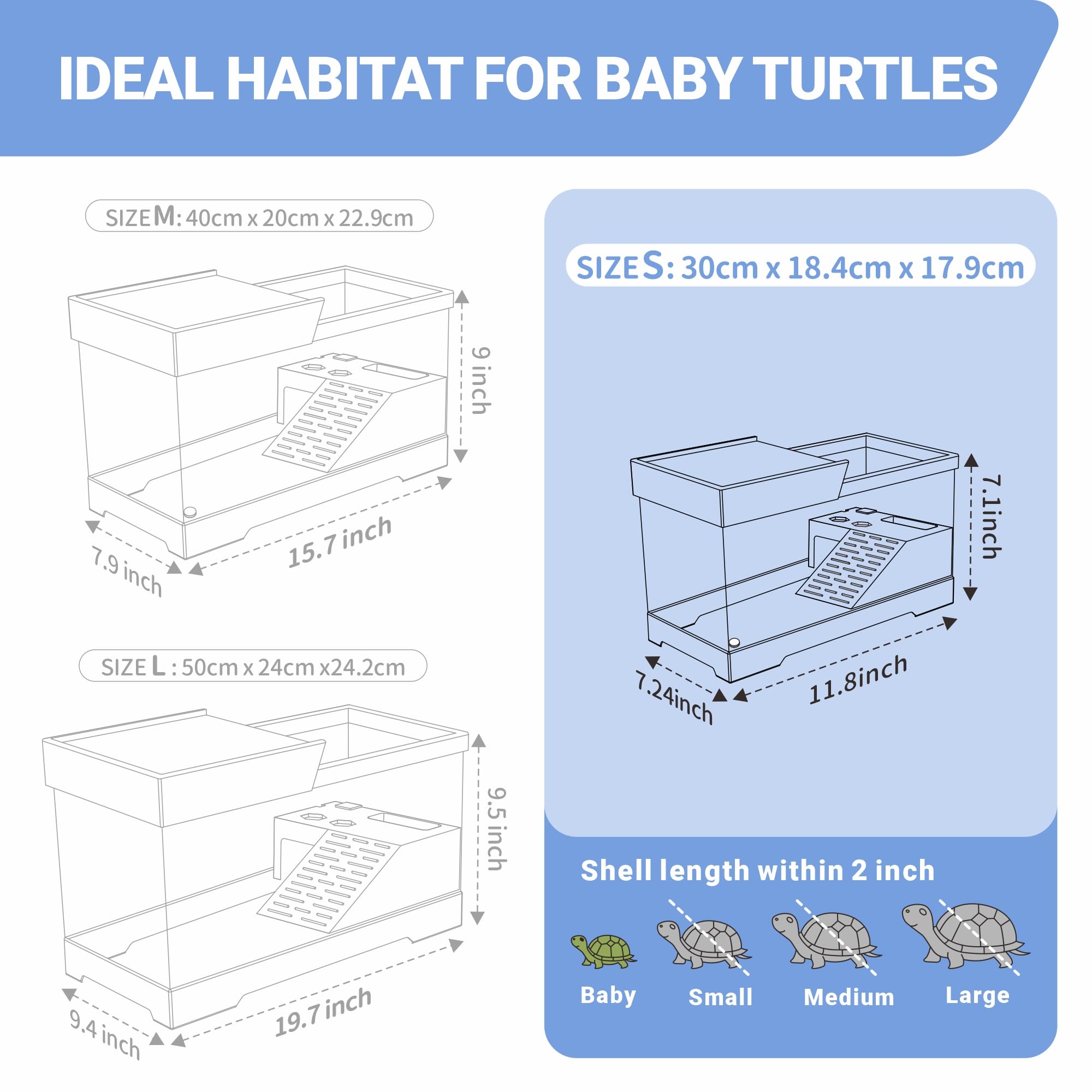 GOZILLA tank dimensions 11.8x7.24x7.1 inches, compact home for young pets.