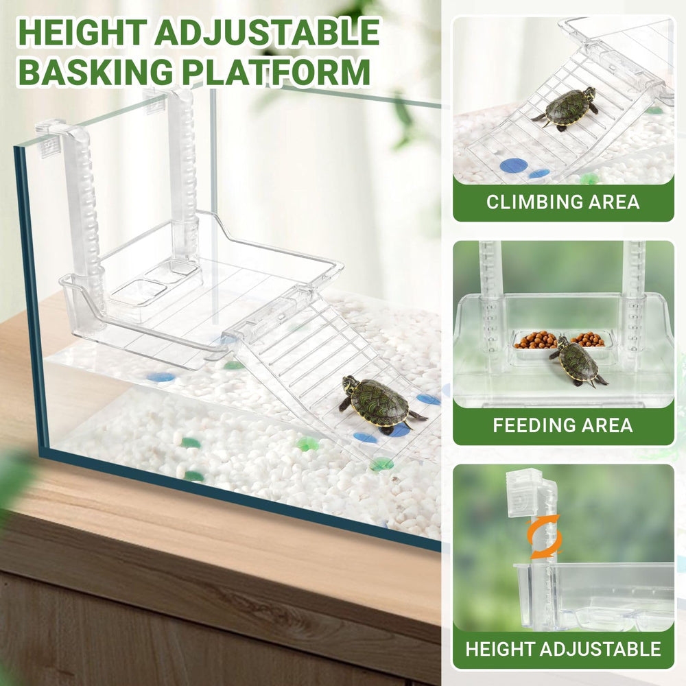 GOZILLA turtle tank kit decorative plants add natural visual appeal.