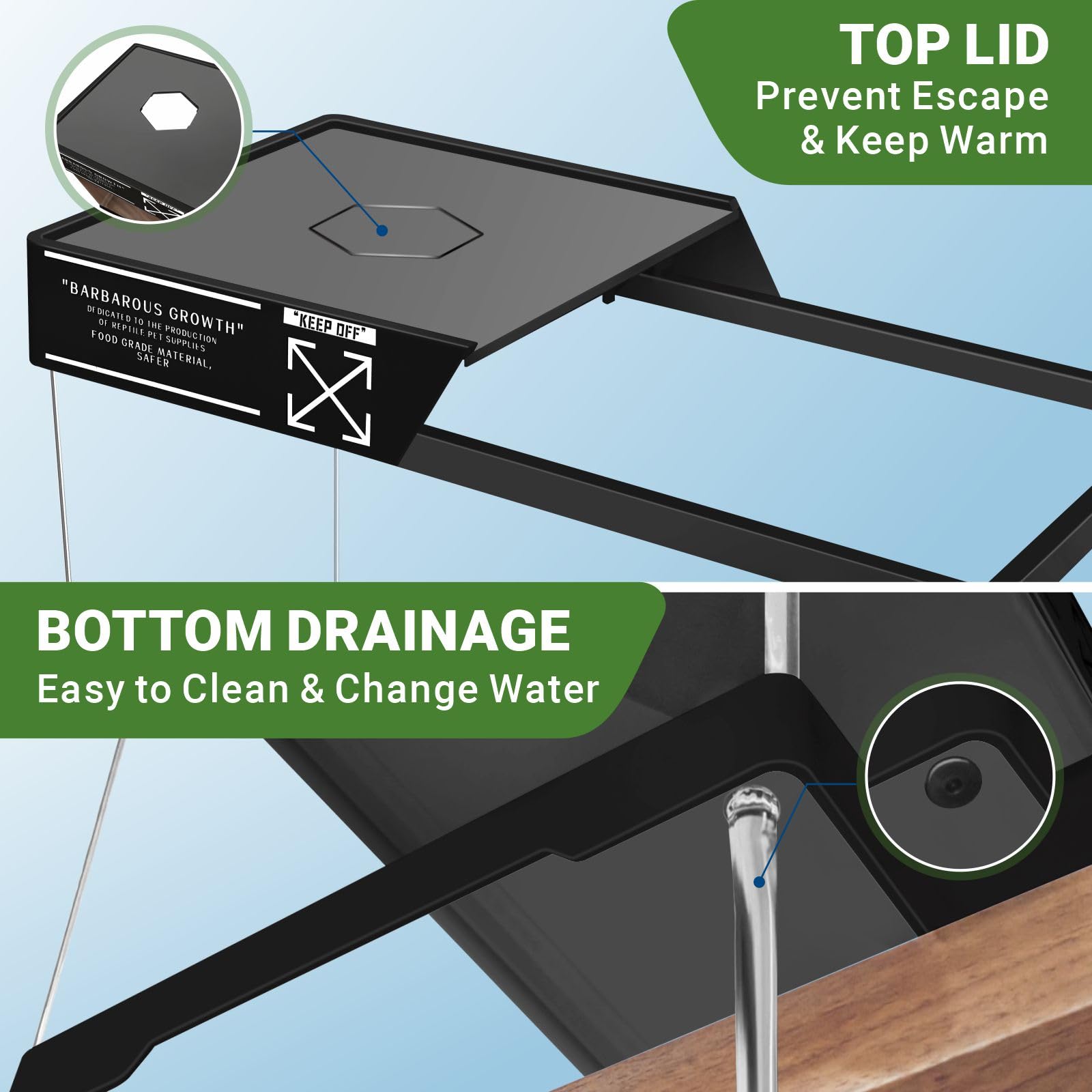 GOZILLA turtle tank kit filter keeps water clean for a healthier habitat.