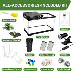 GOZILLA turtle tank kit hanging platform provides adjustable basking and climbing space.
