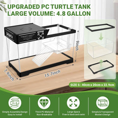 GOZILLA turtle tank kit lid secures enclosure for safe, enclosed setup.