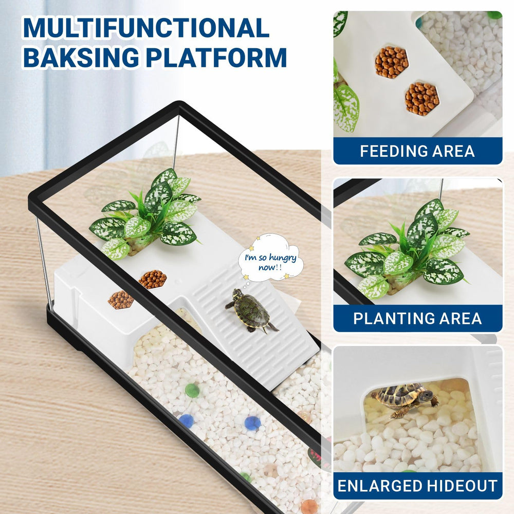 GOZILLA turtle tank kit natural rocks add realistic landscape and hiding spots