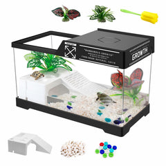 GOZILLA Turtle Tank lid view highlights escape prevention and clear viewing.