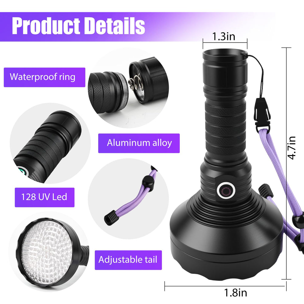 Grace Marci UV flashlight detects pet urine and hidden stains in dark rooms