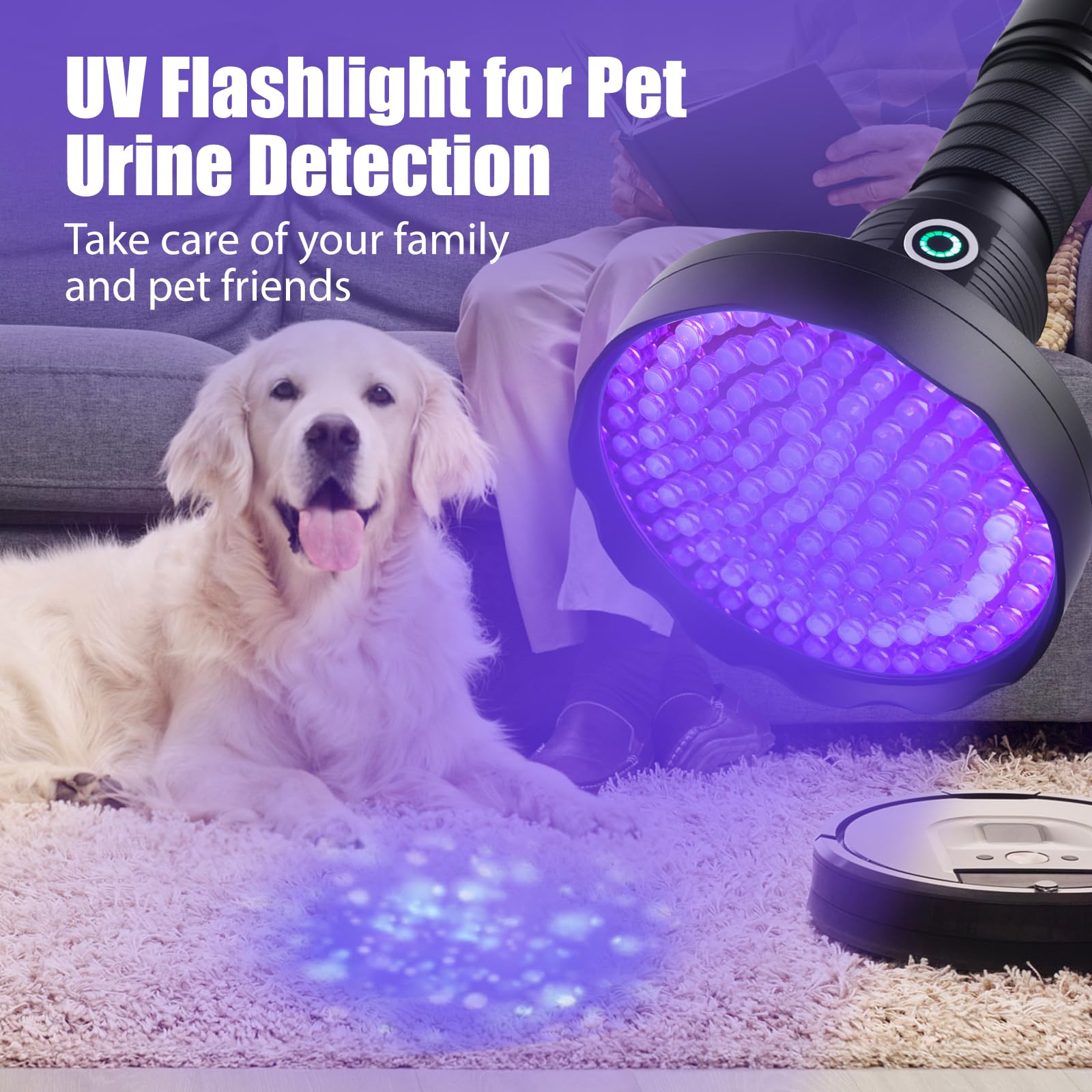 Grace Marci UV flashlight curing resin scene using 395nm light