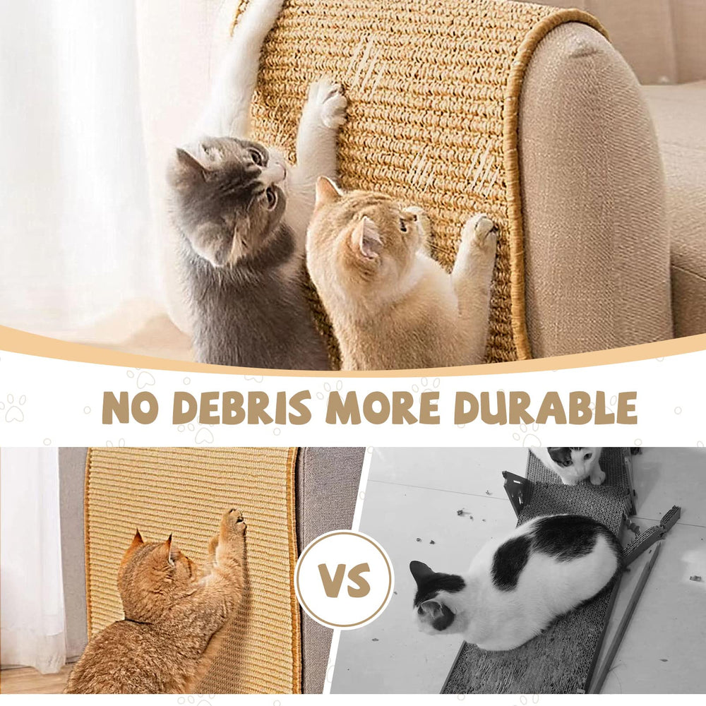 Graciadeco furniture-protecting scratcher demonstrates damage prevention for sofas and curtains