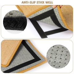 Graciadeco oversized cat scratch pad shows 23.6 by 15.7 inch area for full stretch
