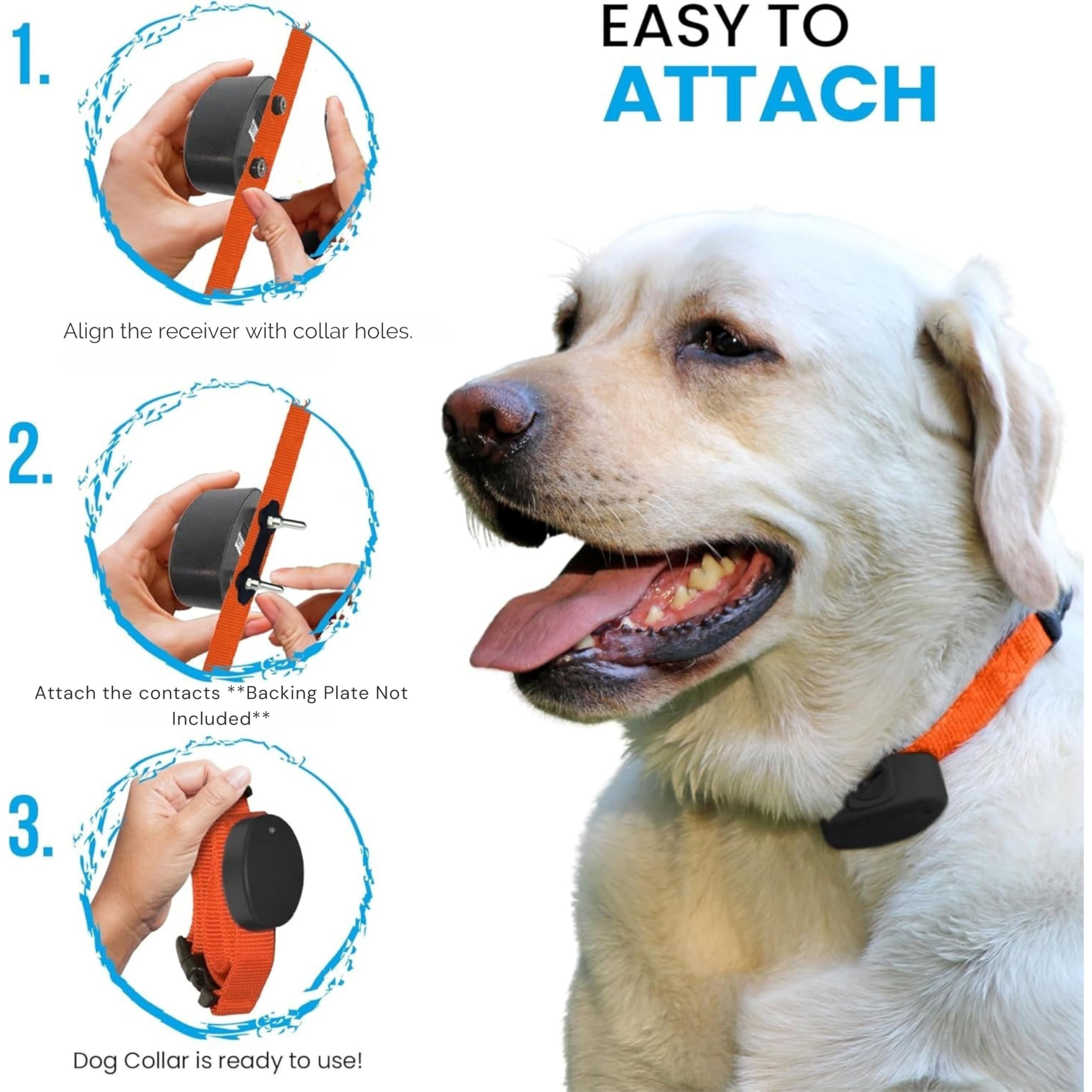 Gracie To The Rescue pink e-collar strap closeup showing durability