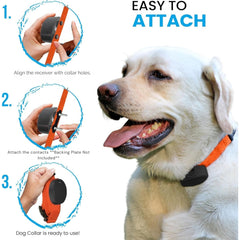 Gracie To The Rescue pink e-collar strap closeup showing durability