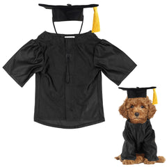 GraduatePro dog graduation cap front view for stylish ceremony moments.