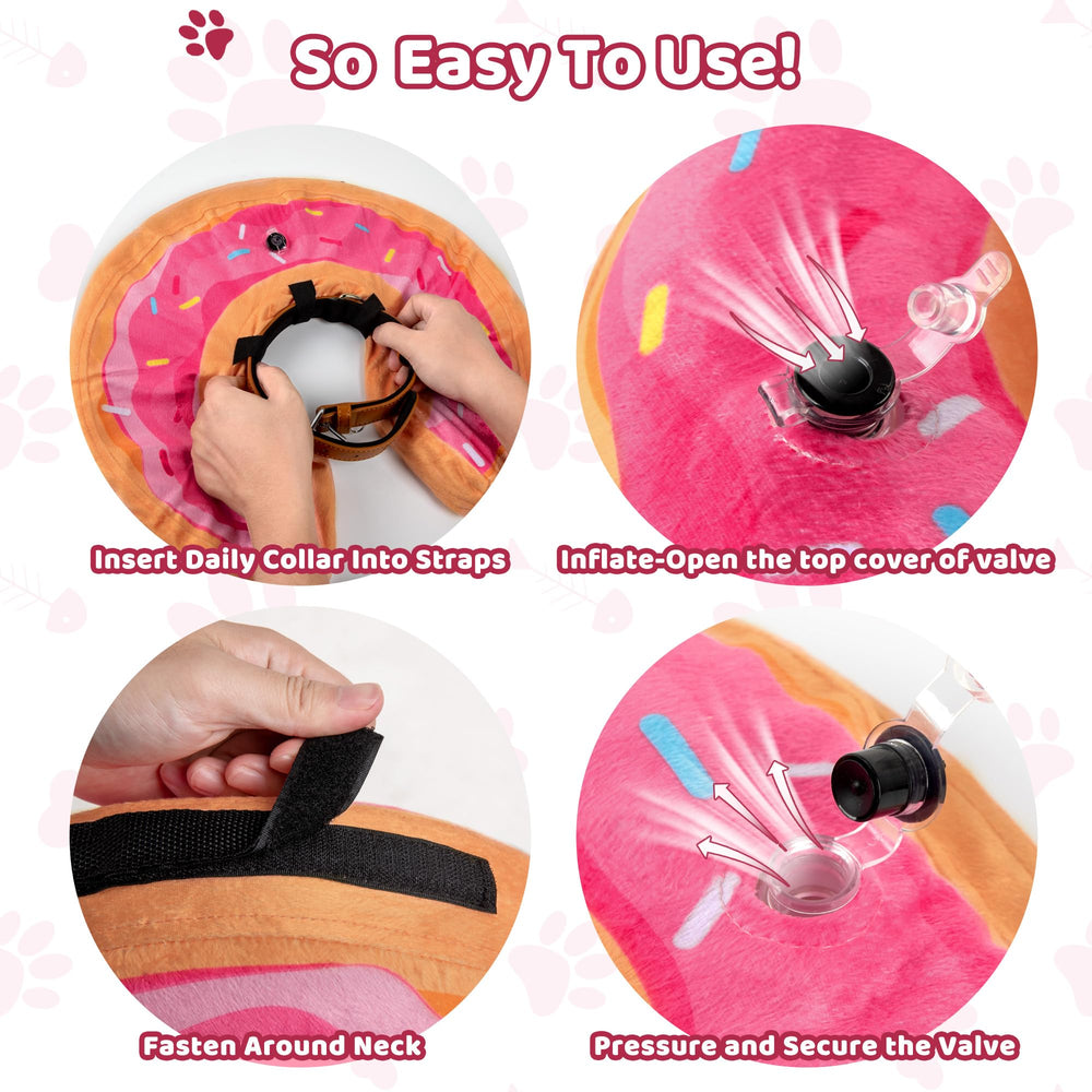 Grand Line Donut Inflatable Collar easy-cleaning velvet cover supports repeated use