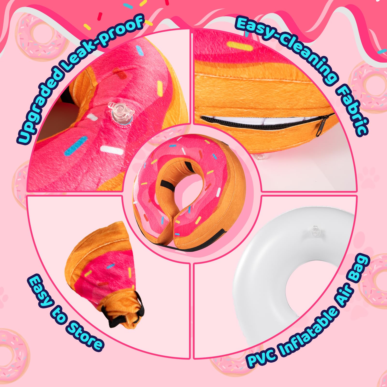 Grand Line Donut Inflatable Collar inner collar loops add stability during daily wear