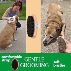 GranNaturals strap design provides secure grip during lively grooming sessions