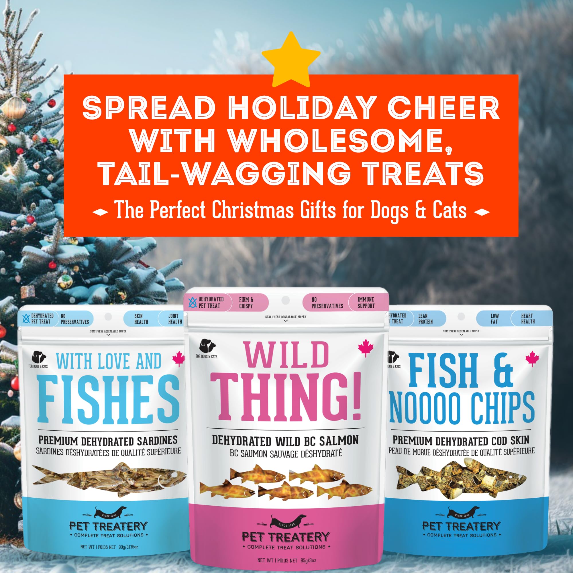 The Granville Island Pet Treatery sardines cat pieces breakable for gentle feeding.