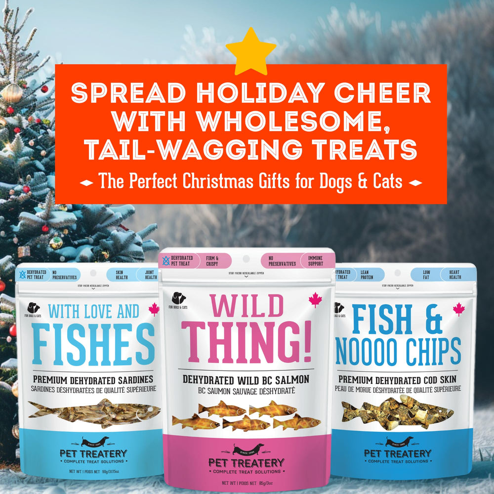 The Granville Island Pet Treatery sardines cat pieces breakable for gentle feeding.