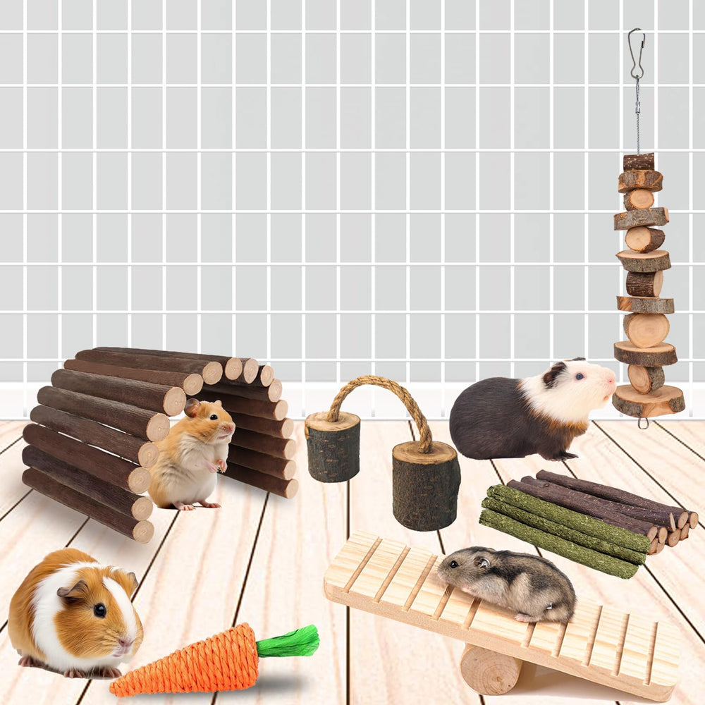 Grddaef apple wood molar string—encourages chewing and teeth maintenance.